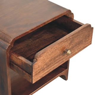 Newton Bedside Table in California Walnut Finish