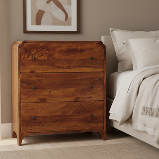 Newton Solid Mango Wood 3 Drawer Chest