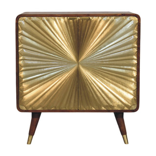 Avora Solid Mango Wood Cabinet in Chestnut Finish