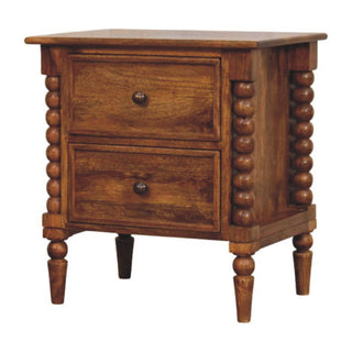 Harper Spindle Bedside - Mango Wood