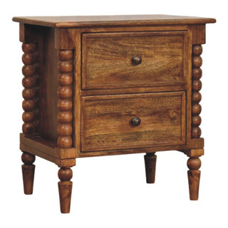 Harper Spindle Bedside - Mango Wood
