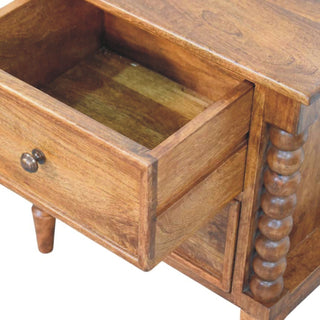Harper Spindle Bedside - Mango Wood