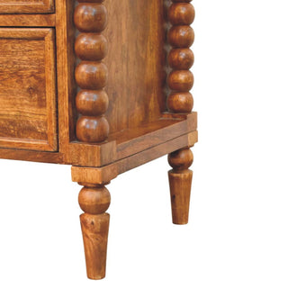 Harper Spindle Bedside - Mango Wood