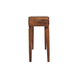 Arcus Mango Wood Console Table in Amber Oak Finish