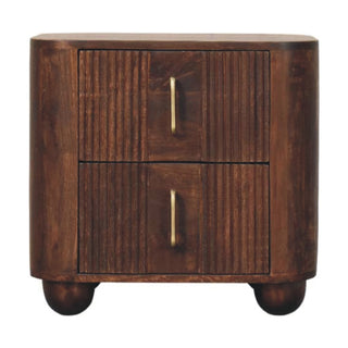 Marlowe Fluted Nightstand – Solid Mango Wood