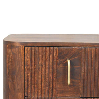 Marlowe Fluted Nightstand – Solid Mango Wood
