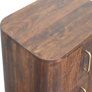 Marlowe Fluted Nightstand – Solid Mango Wood
