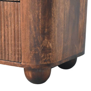 Marlowe Fluted Nightstand – Solid Mango Wood