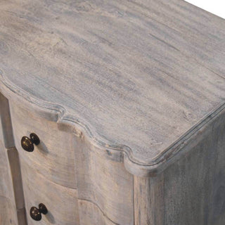 Lume Solid Mango Wood Bedside Table in Acid Wash Finisb