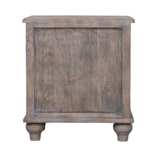 Lume Solid Mango Wood Bedside Table in Acid Wash Finisb
