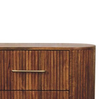 Ridgefront Solid Mango Wood Six-Drawer Chest