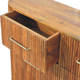 Ridgefront Solid Mango Wood Six-Drawer Chest