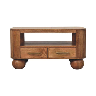 Mango Wood Fluted Coffee Table