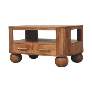 Mango Wood Fluted Coffee Table