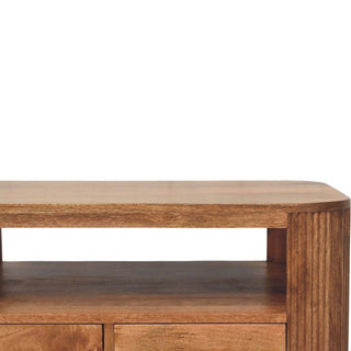 Mango Wood Fluted Coffee Table