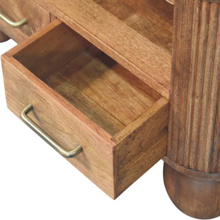 Mango Wood Fluted Coffee Table