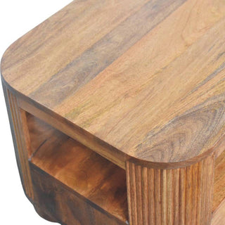 Mango Wood Fluted Coffee Table
