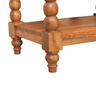 Spindle Side Table with Drawer, Solid Mango Wood