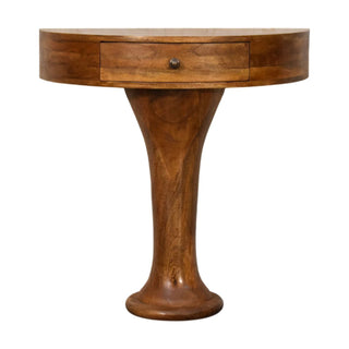 Solid Mango Wood Pedestal Console Table