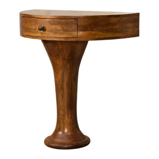 Solid Mango Wood Pedestal Console Table