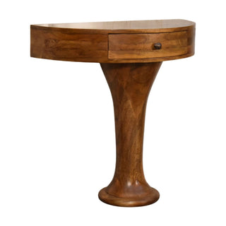 Solid Mango Wood Pedestal Console Table
