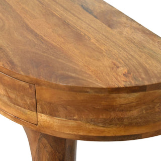 Solid Mango Wood Pedestal Console Table