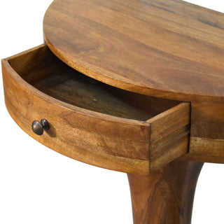 Solid Mango Wood Pedestal Console Table