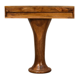 Solid Mango Wood Pedestal Console Table