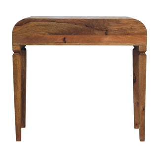 Rounded Home Office Desk with Open Shelving