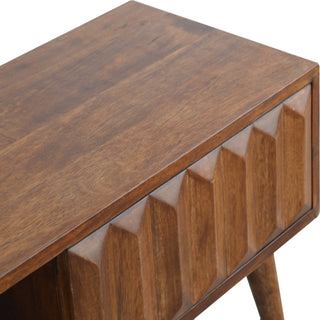 Chestnut Prism Sliding Media Unit, Mango Wood