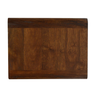 Wide Curved Floating Bedside Table - 1 Drawer 1 Shelf, Chestnut Finish