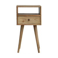 Narrow Bedside Table in Oak Finish