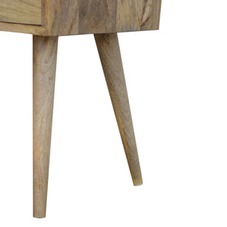 Narrow Bedside Table in Oak Finish