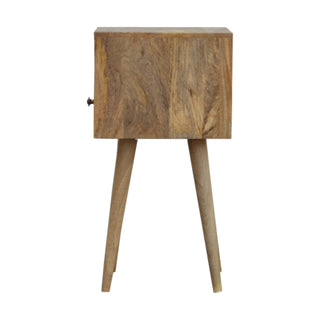 Narrow Bedside Table in Oak Finish