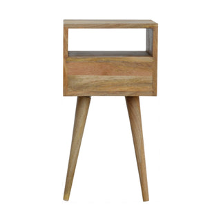 Narrow Bedside Table in Oak Finish