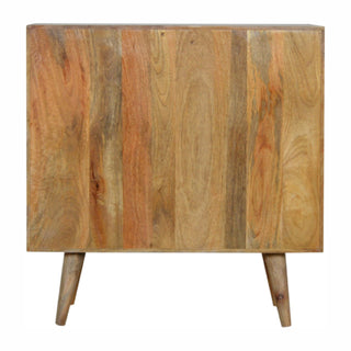 Sunrise Carved Cabinet in Oak Finish