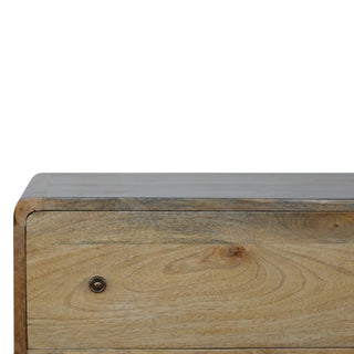 Curved Chest of Drawers in Oak Finish