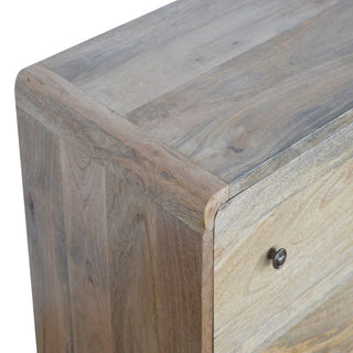 Curved Chest of Drawers in Oak Finish