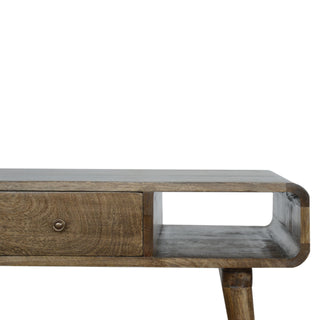 Curved Coffee Table in Grey-Wash Finish