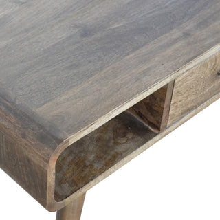 Curved Coffee Table in Grey-Wash Finish