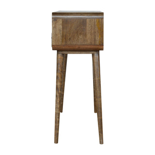Curved Console Table in Grey-Wash Finish