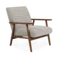 Ivy Sand Chenille Tweed Upholstered Armchair