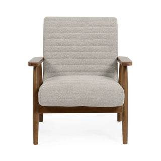 Ivy Sand Chenille Tweed Upholstered Armchair