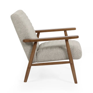 Ivy Sand Chenille Tweed Upholstered Armchair