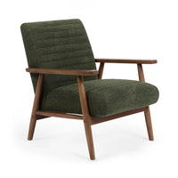 Ivy Olive Chenille Upholstered Armchair