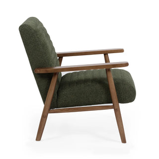 Ivy Olive Chenille Upholstered Armchair