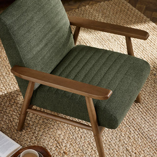 Ivy Olive Chenille Upholstered Armchair