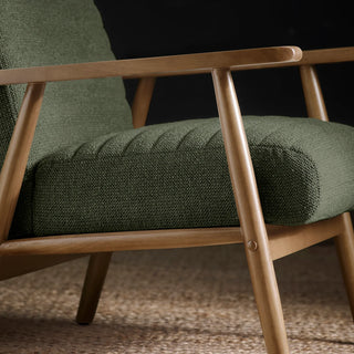 Ivy Olive Chenille Upholstered Armchair