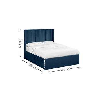 Velvet Upholstered Ottoman Bed, Bottle Green