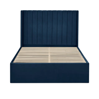 Velvet Upholstered Ottoman Bed, Bottle Green